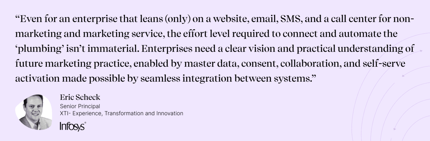 CDP integrations - quote from Eric Scheck