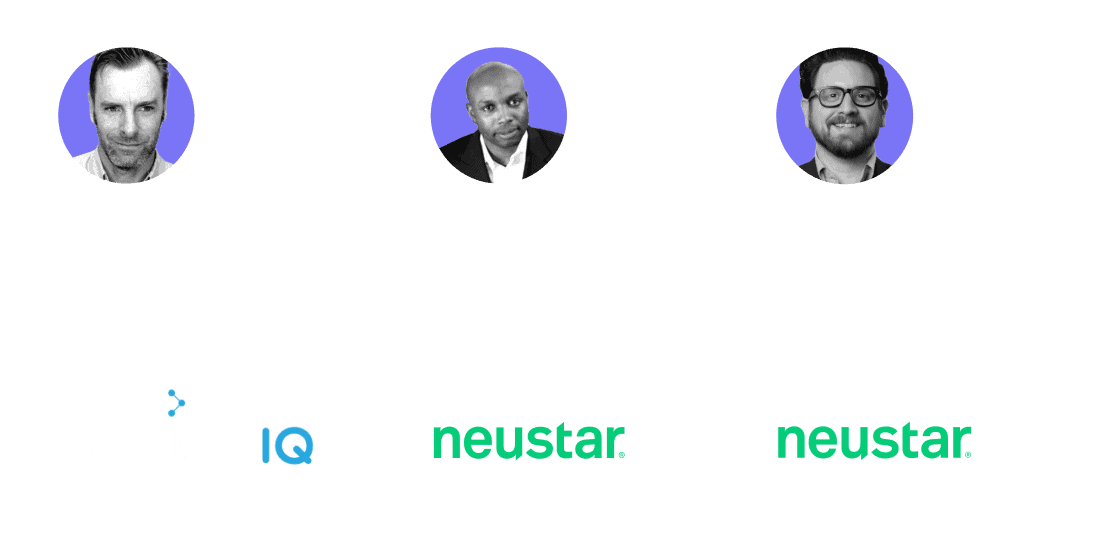 Images of speakers from Neustar and ActionIQ