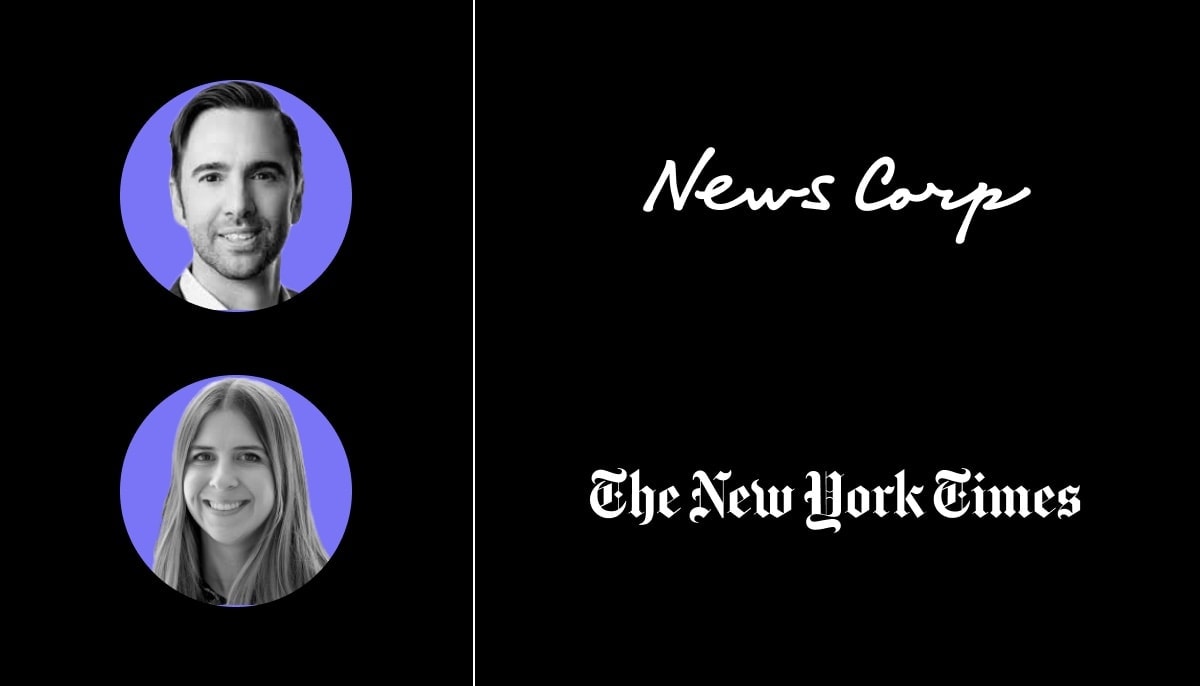 Images of speakers from The New York Times and News Corp