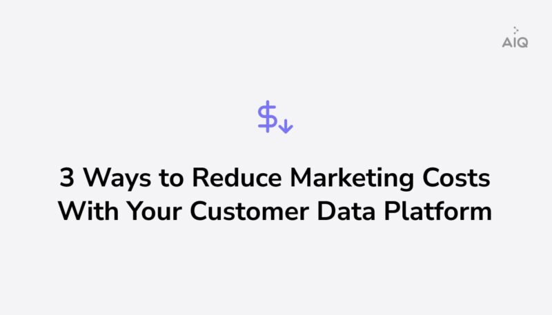 Reduce customer data platform costs - here's how