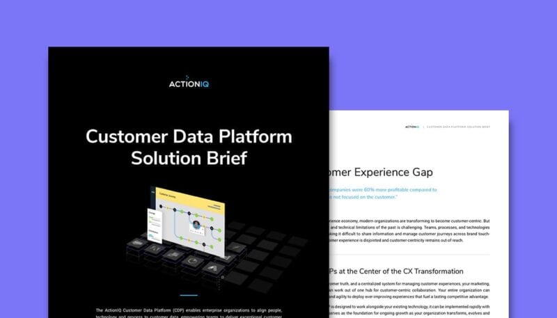 ActionIQ Smart-Hub CDP Solutions Brief
