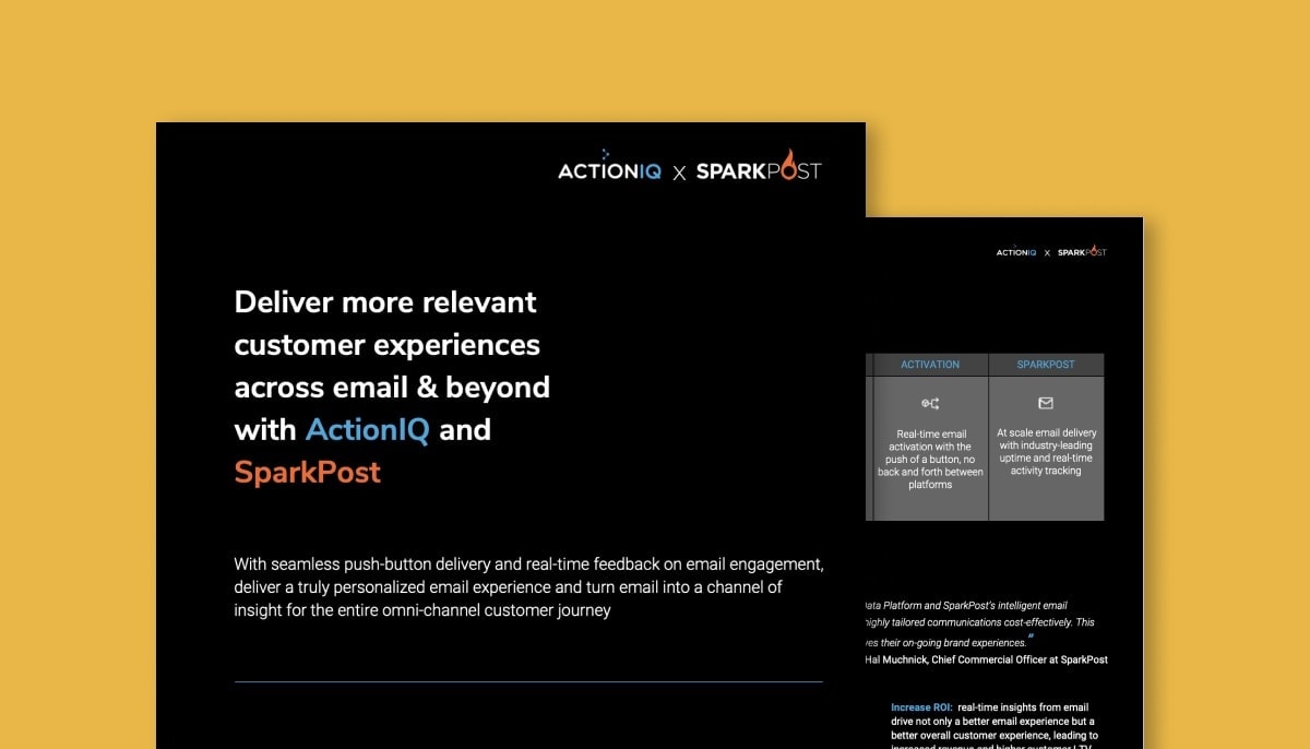 Image showing ActionIQ & SparkPost solution brief